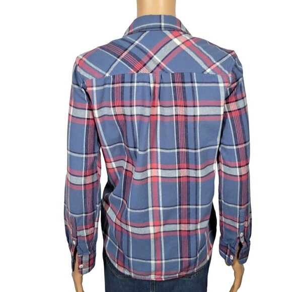 Woolrich Women's Blue/Pink Plaid 100% Cotton Flannel Size M - Picture 6 of 11